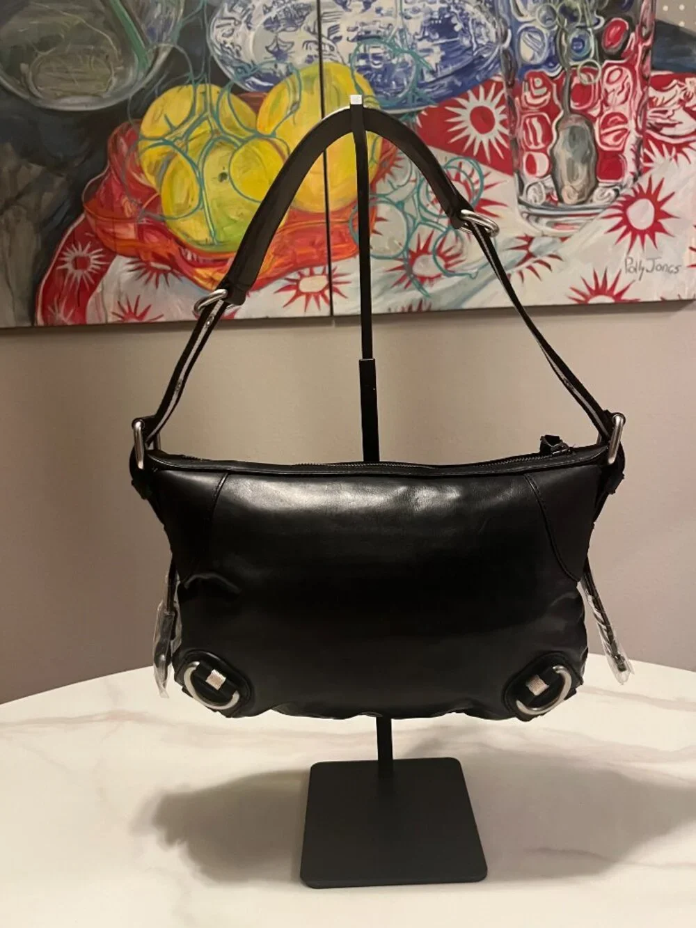 Bally Black Leather Hobo Shoulder Bag + Dust Bag - Picture 4 of 15